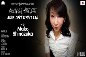 Mako Shinozuka – Skinny Japanese MILF Mako Shinozuka will get creampied after her job interview