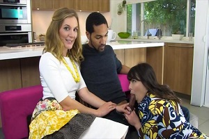 Mona Wales & Juliette March – Pancakes and a Threesome