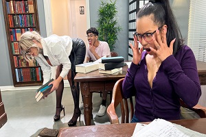 Christina Savoy – Goofing Off In A Library