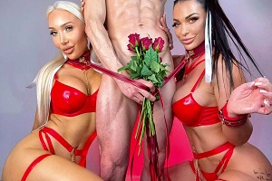 Conny Hawk & Nadine Kerastas RAW BWC Threesome Sharing Enormous Load