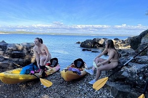 Kristina & Mira D – Nude Kayaking And Climbing Bare Outdoor On A Abandoned Adriatic Island With Mira And Kristina