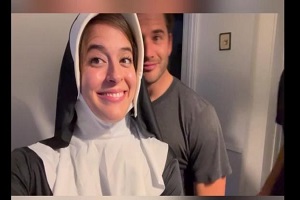 Abbie Maley – Abbie Maley Roleplays as a Nun for Ready Godshark and Nathan Bronson