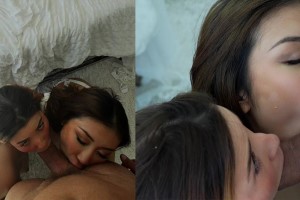 Nicole Doshi & Agatha Vega Get Fucked In Their Asses By Huge Dick Hunk Christian Clay