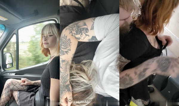 Cute Hitchhiking Lady SallyDinosaur Fucked In The Again of Stranger’s Truck