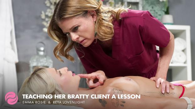 Emma Rosie & Reya Lovenlight – Educating Her Bratty Shopper A Lesson