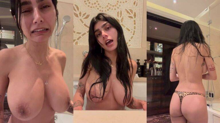 Mia Khalifa Taking How Bathe In Paris Resort