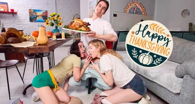 Mia Murkovski & Sia Florance – Pussy stuffing for Thanksgiving