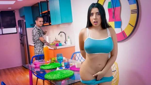 Lina Henao – “Que Rico!” Making My Dad’s New Spouse Squirt All Over Me (Lina Henao Debut)