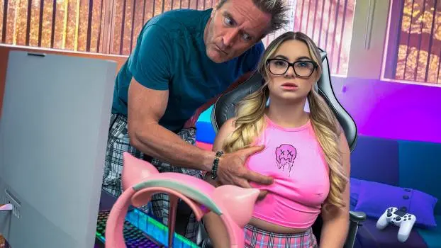 Aria Banks – Uncle’s Free Use Dream: Tiny Gamer Lady Glitches Until She Will get Dick
