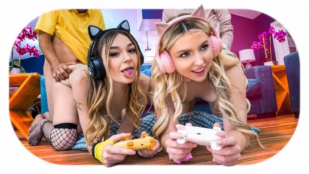 Della Cate & Britt Blair – No Extra Gaming: Bff’s Share Some Daddy Dick