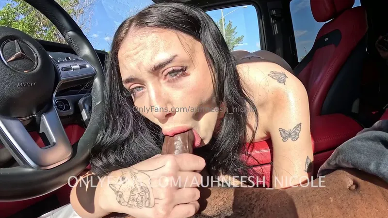 Auhneesh Nicole – Automobile BBC Sucking OnlyFans Mannequin Scene