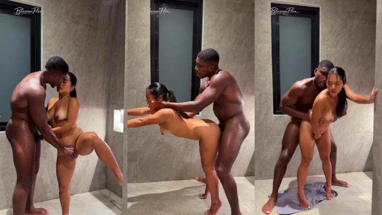 Blasianflex Nina Lee Mike Williams NEW PPV Steamy Bathe Fuck With Mike Williams
