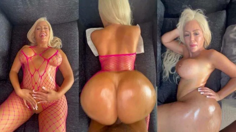 Danii Banks – Huge Booty Blonde In Fishnet Coverd In Oil For Tough POV Pounding NEW PPV