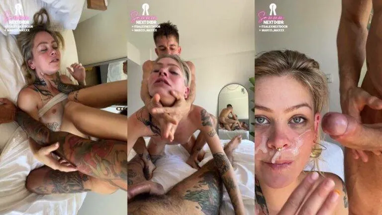 Sammmnextdoor – Sucking Cock Whereas Get Pounded DP Threesome And Double Cumshot