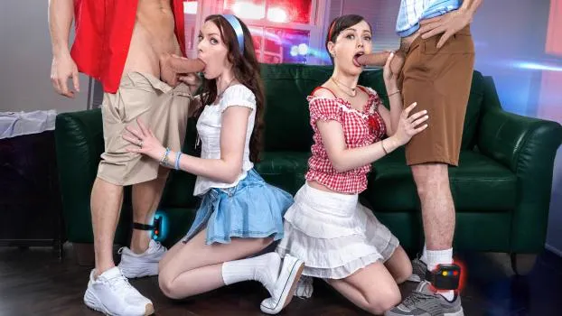 Jade Valentine & Celestina Blooms – “Pussy Supply for Daddy!” Home Arrest Swap
